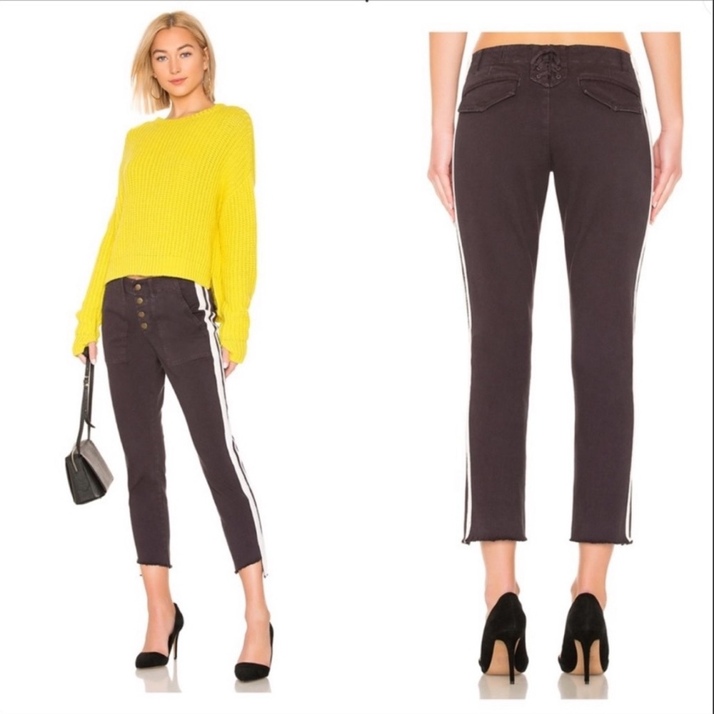 Pam & Gela Double Strip Step Hem Pant